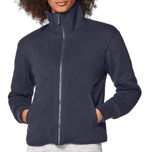 Lululemon Funnel Neck Forever Warm Reversible Jacket quilted Black sz 4 - Picture 1 of 12